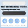 100Pcs Hat Liner Sweat Absorbing Pad Hat Liner Absorbent Sweat Pad Sweatband for Sports Running Cycling Hiking Golfing