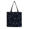 Women Vintage Linen Tote Bag - Large Capacity Flower Print Shoulder Handbag for Casual & Grocery Shopping KTB