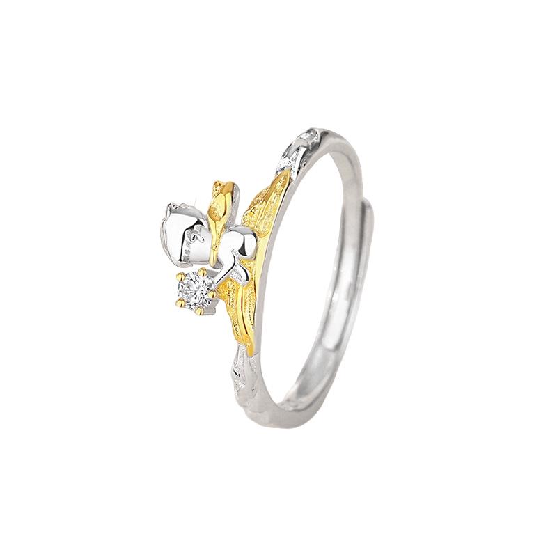 Tichya Little Prince & Planet S925 Sterling Silver Unisex Open Rings - Niche Design Adjustable Open Size