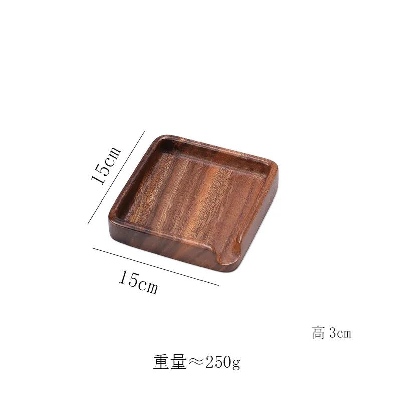

Walnut Solid Wood Tea Box Storage Tea Set Accessories Snack Storage Wooden Plate