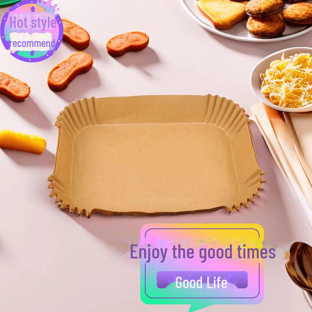 Farfurii de Hârtie Rectangulare Rezistente la Temperaturi Înalte, Absorbante de Ulei, pentru Friteuză cu Aer, pentru Copt