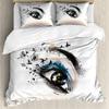 Beauty Eyelashes Duvet Cover Queen For Girls Woman Eyes Pattern Design Comforter Cover Modern Lovely Sexy Eyelashes Bedding Set