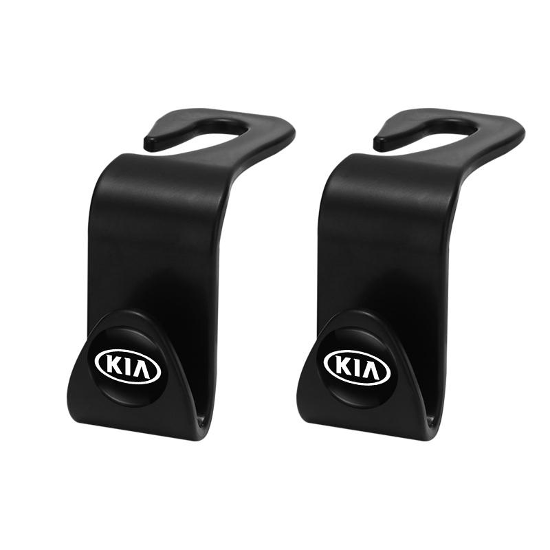 SKTF2 2Pcs Car Seat Back Hooks Storage Hanger Holder Organizer For KIA RIO Sorento Ceed K9 Stinger Soul Cerato EV6 Forte Niro Stonic