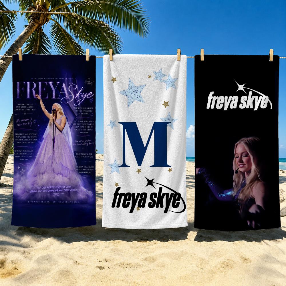 Singer F-Freya Skye Towel Towel Soft Pool Gift For Travel Gym Shower Cool Camping Quick Dry Sports Large Beach Towel