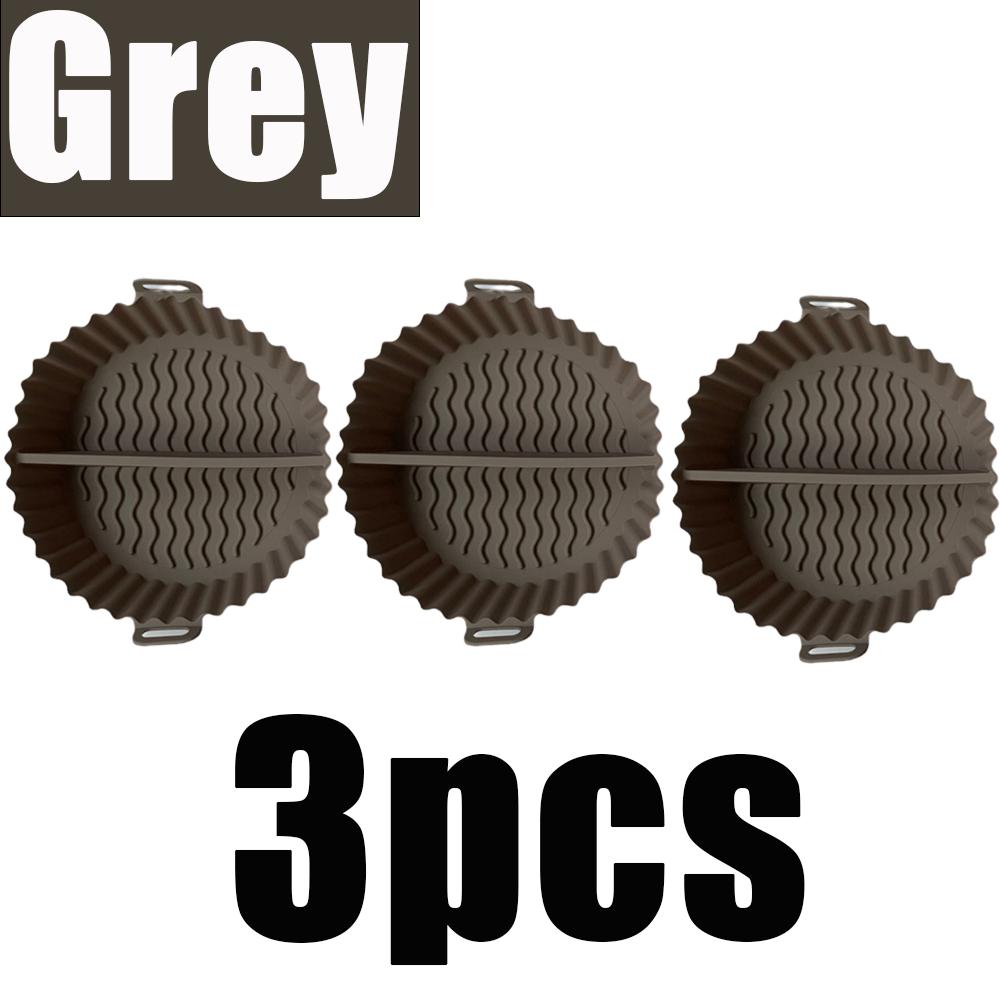 Air Fryer Silicone Baking Tray High-Temperature Resistant Foldable Baking For Pizza Chicken Wings French Fries Kitchen Accessory