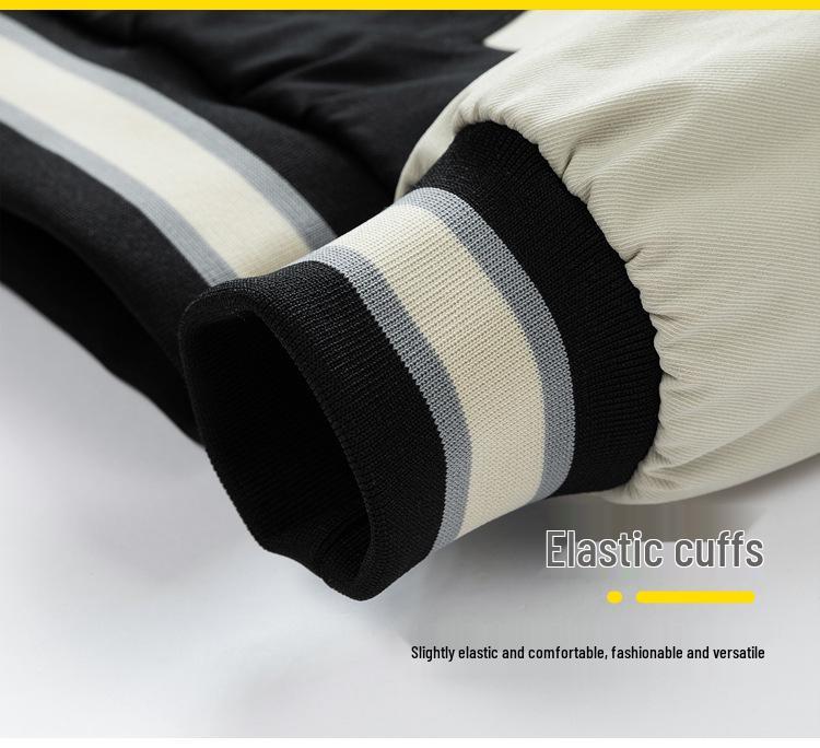 Übergröße Herren Dünne Bestickte Baseballjacke für Frühling & Herbst