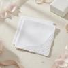 2 Stück Weißes Spitzentaschentuch Dicht Gewebtes Textil Elegantes Design Einfaches Taschentuch