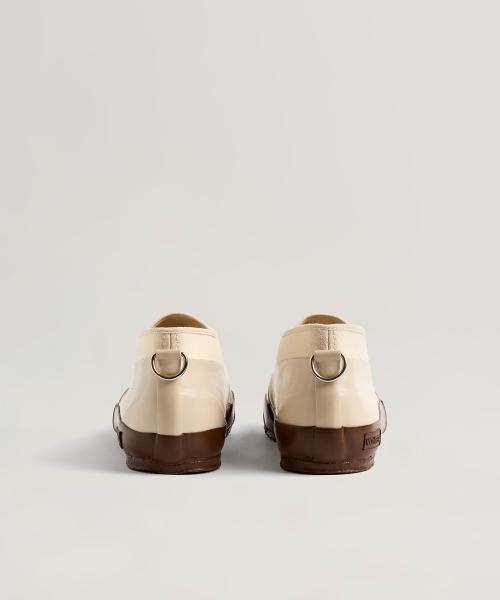 [Novesta] Rubberen Sneakers Laag Ecru/Bruin NOVU241MSSN005EC
