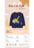 Excavator Print Toddler & Boys' Long Sleeve Pullover – Spring/Autumn Round Neck Shirt