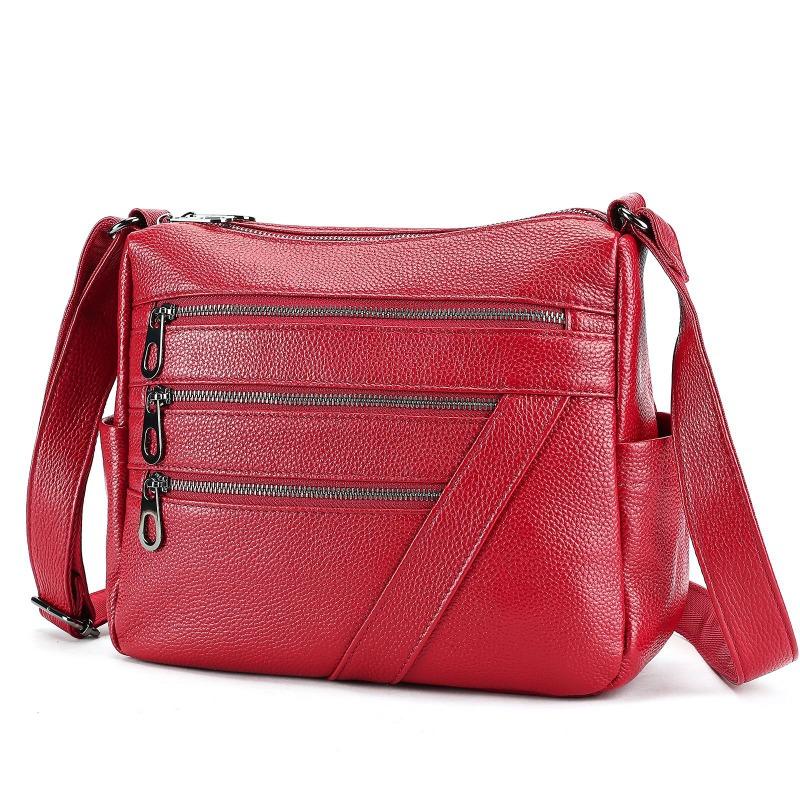 Genuine Leather Women's Crossbody Bag Top-grain Cowhide Women's Bag Single-shoulder Bag Commuting Crossbody Bag