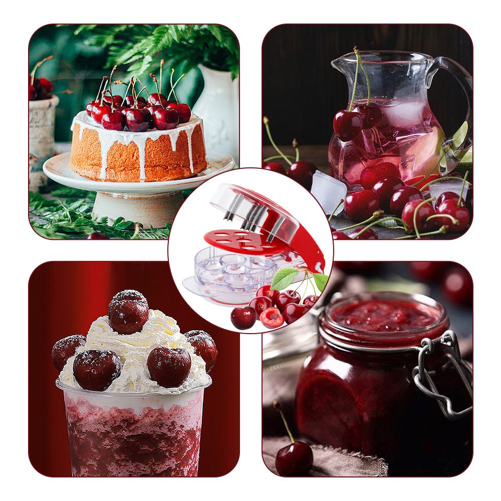 Kirschkernentferner Mit Spritzschutz - Entkernt 7 Kirschen Gleichzeitig