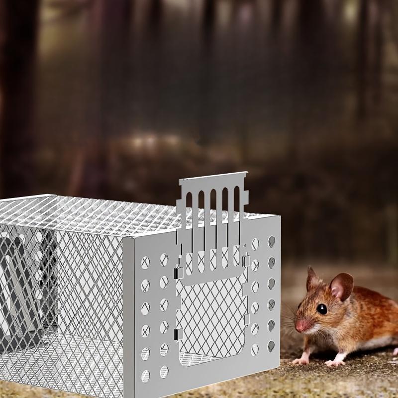 Ultra-Durable Iron Mouse Cage - Cage for Attracting Rats, One-Way Door Design, In-Out Only
