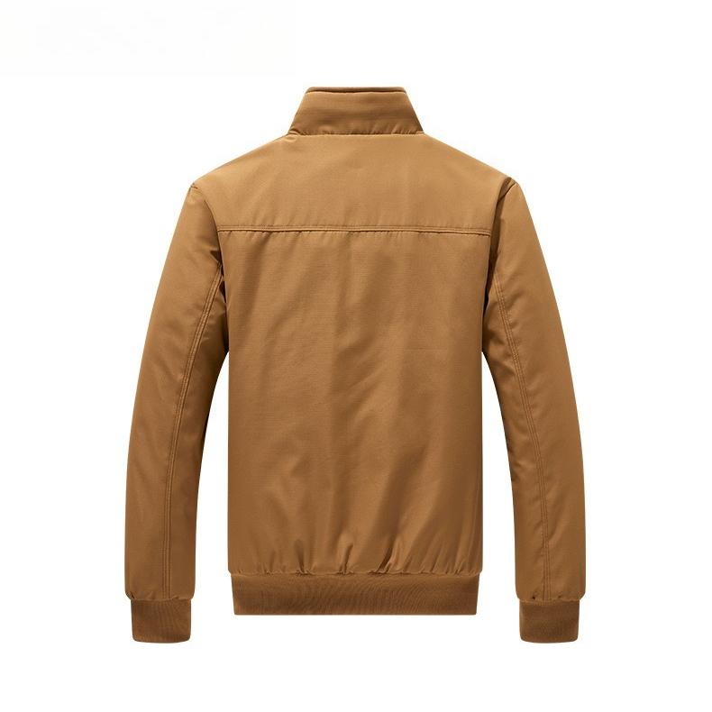 Flight Jacket Cotton-padded Jacket Men's Fleece Warm Down Jacket Fashionable Stand-up Collar Cotton-padded Jacket Plus-size Cotton-padded Jacket