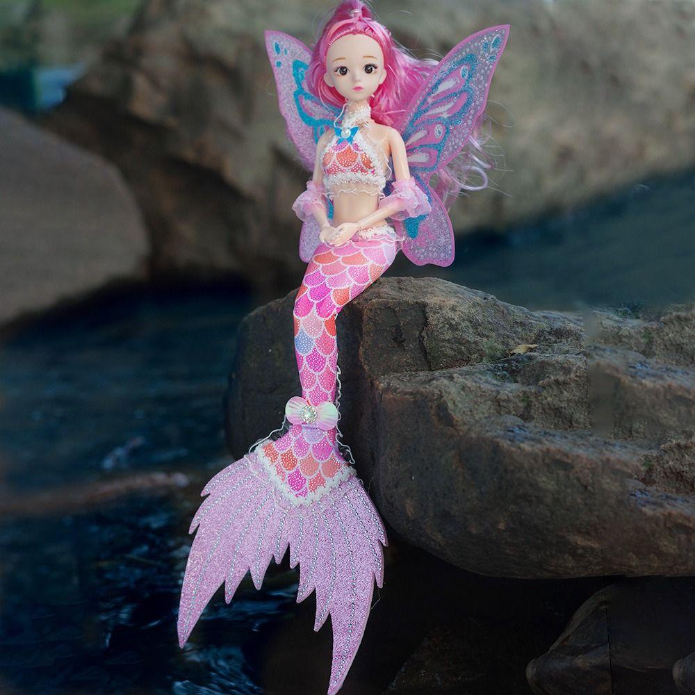 Colorful 45cm Mermaid Doll 11 Movable Joints Bjd Doll Set (with Lights and Music)