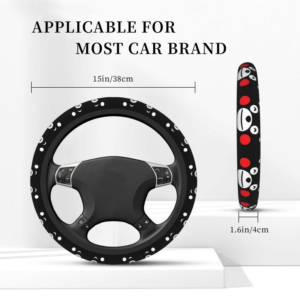 Kumamon Steering Wheel Cover for Cars, Stylish, Anti-Slip, Stain Prevention, Good Texture, Accessories, Interior