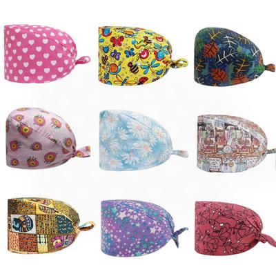 All-Cotton Cartoon Print Surgical Cap for Medical, Grooming, and Culinary Use