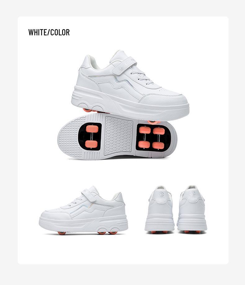 Unisex Six-Wheel Detachable Ultra-Light Children's Roller Shoes