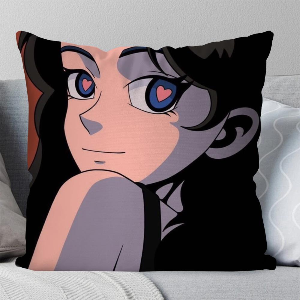 1 Stück A-AOKIZY Animationskunst Kissenbezug Quadratisches Kissen Schlafzimmer Sofa Freizeit Komfortkissen Auto Wohnzimmer Heimdekoration 40X40