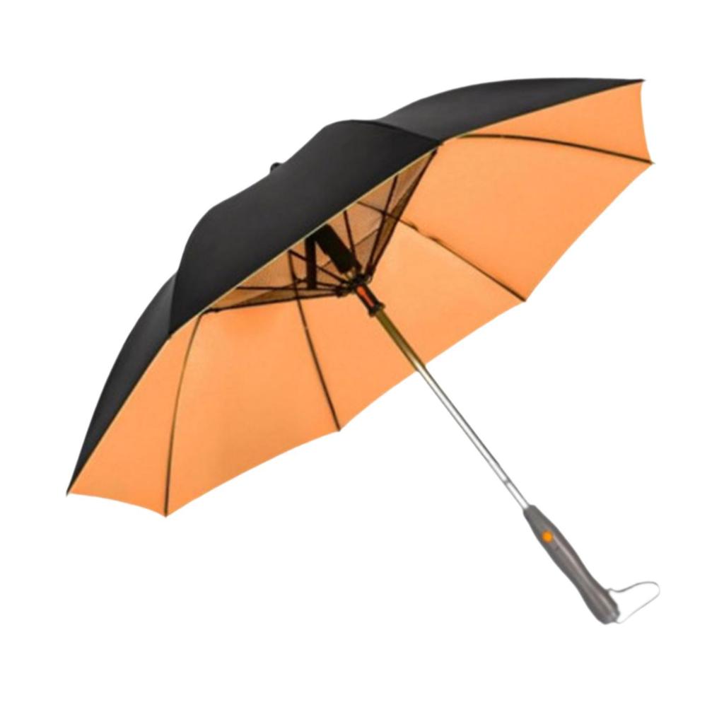 Fan Integrated Umbrella for Sun Protection Outdoor Activities Portable Cooling UV Shade Windproof Travel Accessory