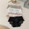 Mesh Transparent Lace Panties Seamless Lace Bow Briefs Thin Underwear for Women  Summer