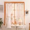 No Punching Ring Type Punching Blackout Curtains Dormitory Bedroom Bay Window Kitchen Opaque Gauze Curtain Finished Product