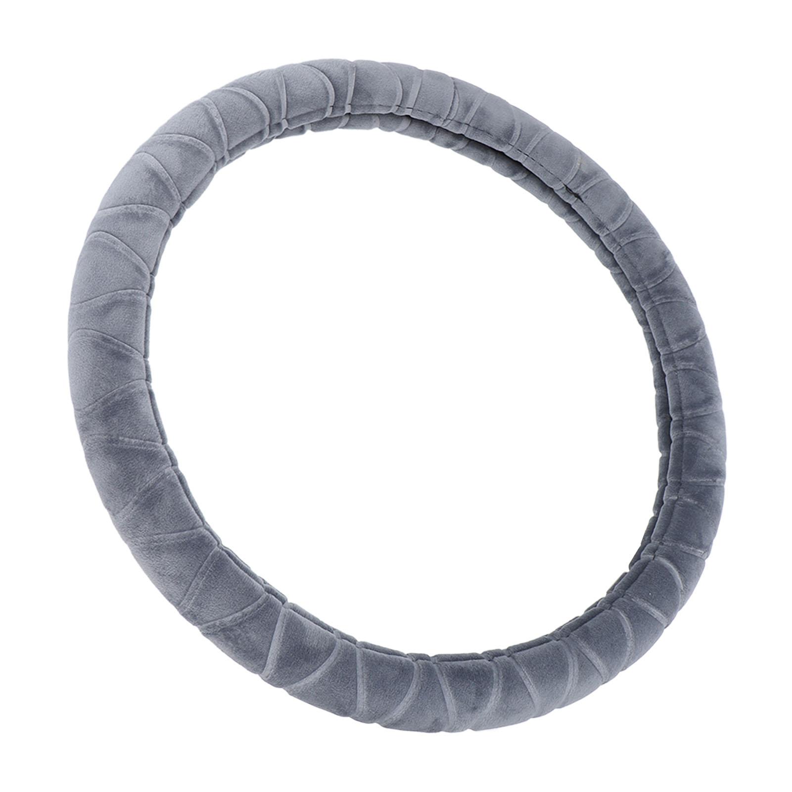 

15 Inch Universal Car Steering Wheel Cover Protector Soft Anti Slip Interior Accessories for Winter WarmGrey серый