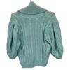 Ralph Lauren Light Blue 100% Cotton Shawl Collar Cable Knit Cardigan Tops M Light blueUsed