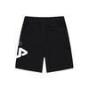 Fila Fusion Cotton Breathable Logo Solid Color Knitted Casual Shorts Men shorts Deep-Black T11M223603FBK