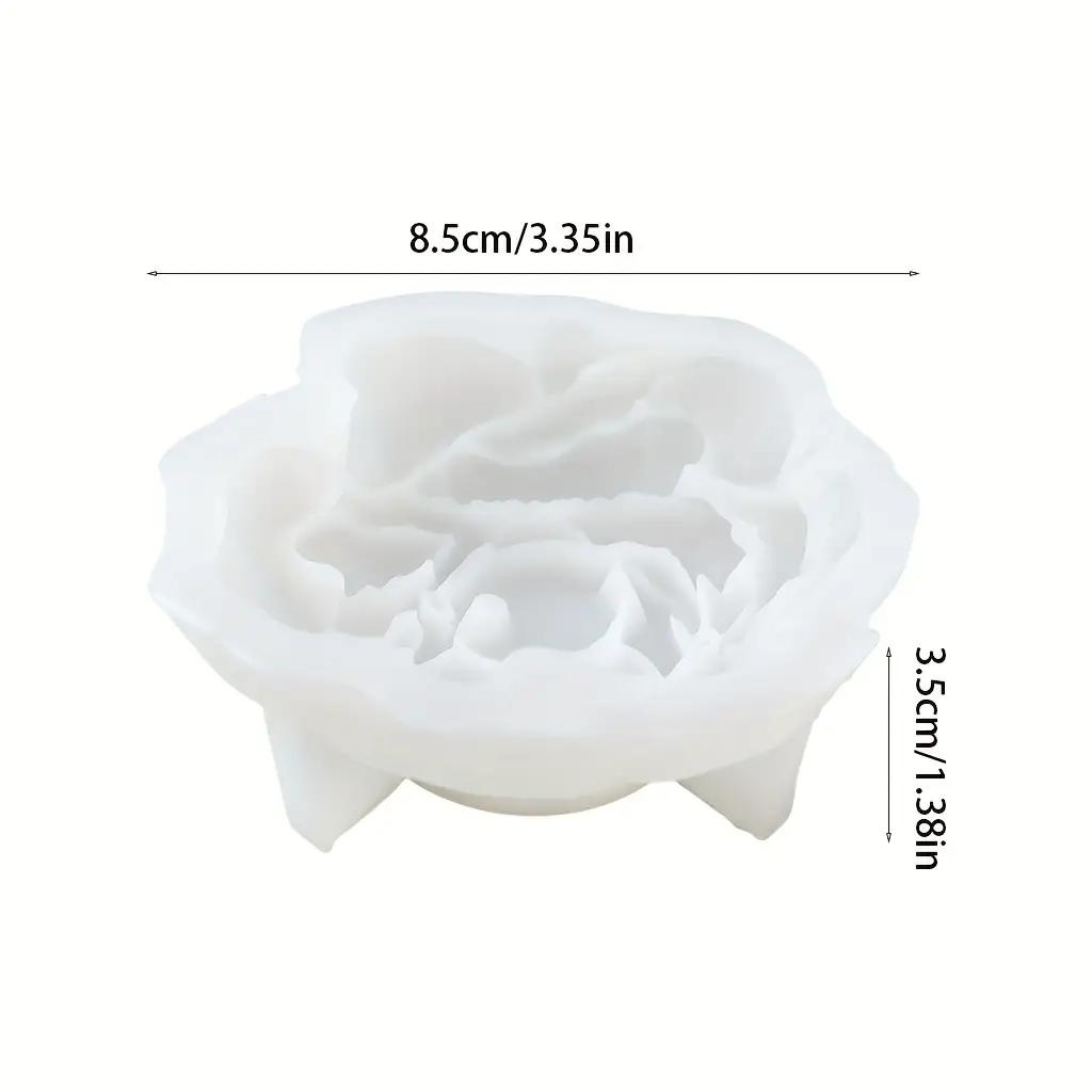 

3D Изысканная форма для эпоксидной смолы в виде цветка пиона - Элегантный розовый и цветочный дизайн, идеально подходит для изготовления свечей ручной работы, Ре