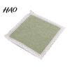 Retro Lace Chair Mat Cotton Linen Pad with Ties, Square Summer Seat Solid Wood Trim, 15.75" X Breathable Washable for Dining Office