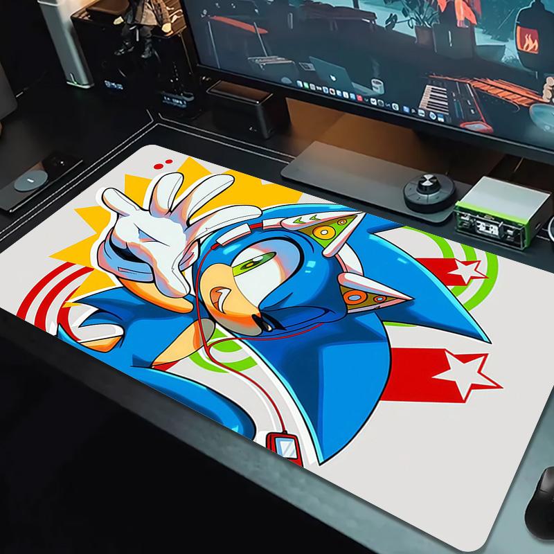 Sonic the Hedgehog Print Cushion Non-slip Laptop Tablet Big Mousepad XXL Mat Mini PC Playmat With Lock edge