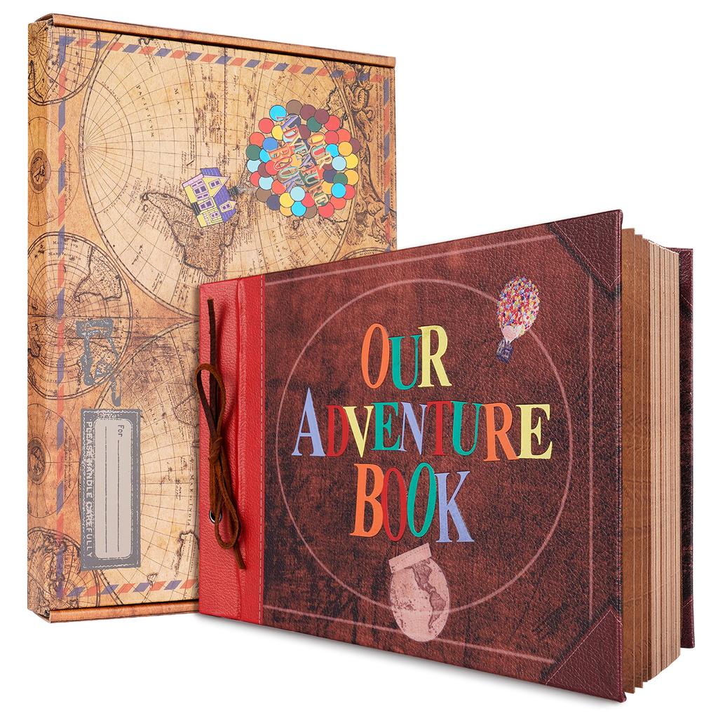 80 Page DIY Handmade Photo Album Scrapbook Our Adventure Book Retro Kraft Album Anniversary Wedding Memory Book Mothers Day Gift