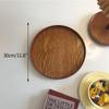 Table Decoration Tray Wooden Round Tray Decorative Trays Snack Plate Sundries Display Organizer Desktop Decorative Plate