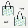 Blue Hydrangea Print Canvas Tote Bag Daily Casual Reusable Large Shopping Handbag for Women
