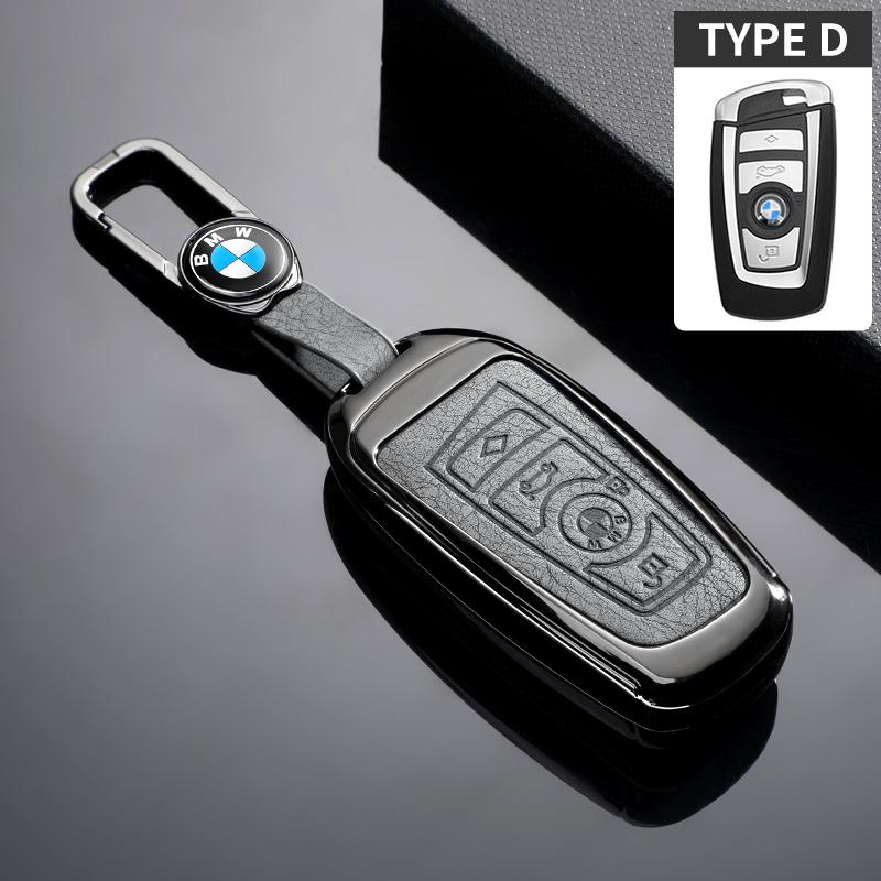 Alloy Leather Car Key Cover Shell Keychain For BMW F20 F30 G20 F31 F34 F10 G30 F11 X3 F25 X4 I3 M3 M4 1 3 5 7 Series Accessories jbvr38