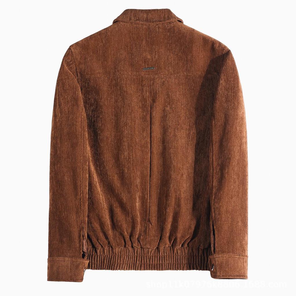 2025 Winter Men's Retro Faux Suede Lapel Motorcycle Leather Jacket - Korean Style Casual Cool Streetwear.
