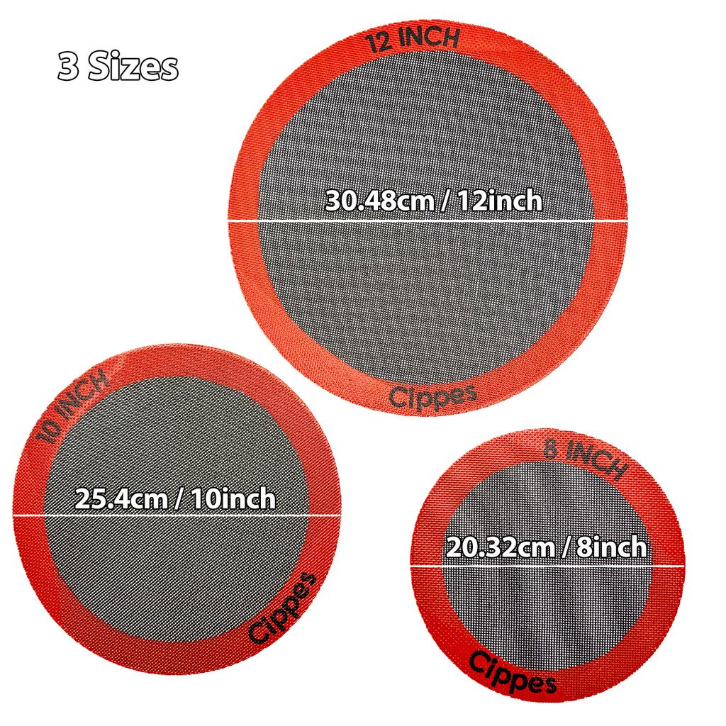 1 / 3PCS Round Silicone Perforated Baking Mat, Non-Stick Reusable Baking Sheets, for Pizza, Bread, Cake Pan, Air Fryer, Oven
