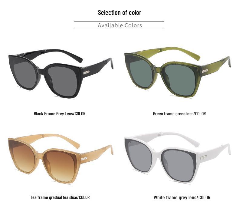 Collapsible High-End Fashion Sunglasses with UV Protection - European & American Style