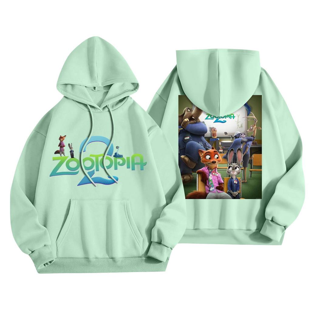 Children's Fashionable Casual Long-Sleeved Cartoon Print Hooded Sweatshirt