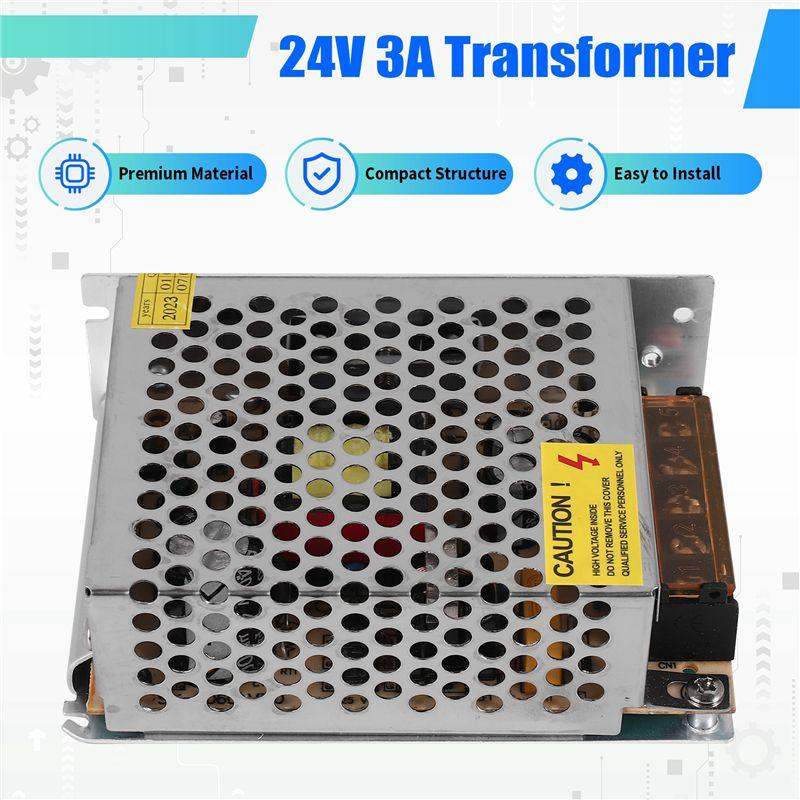 A84E-24V 3A Transformer Switch Power Supply 60W LED Strip Switch Driver For CCTV Industrial Control Power Supply Adapter