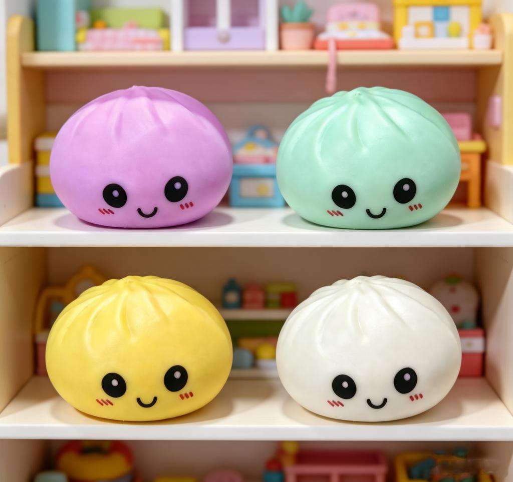 Găluște Colorată Simulation Squishy, Jucărie Anti-Stres Strălucitoare și Maleabilă pentru Adulți și Copii Se pot specifica stilurile