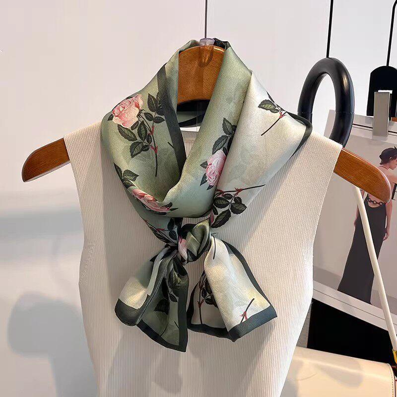 111 mulberry silk scarf women's spring and autumn temperament high-end versatile silk streamer fashion versatile long silk scarf accessories