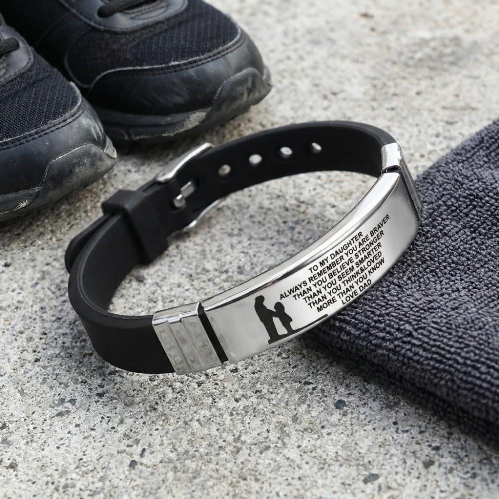 Stainless Steel Bracelet for Son Personalized Encourage Bracelets  Gift