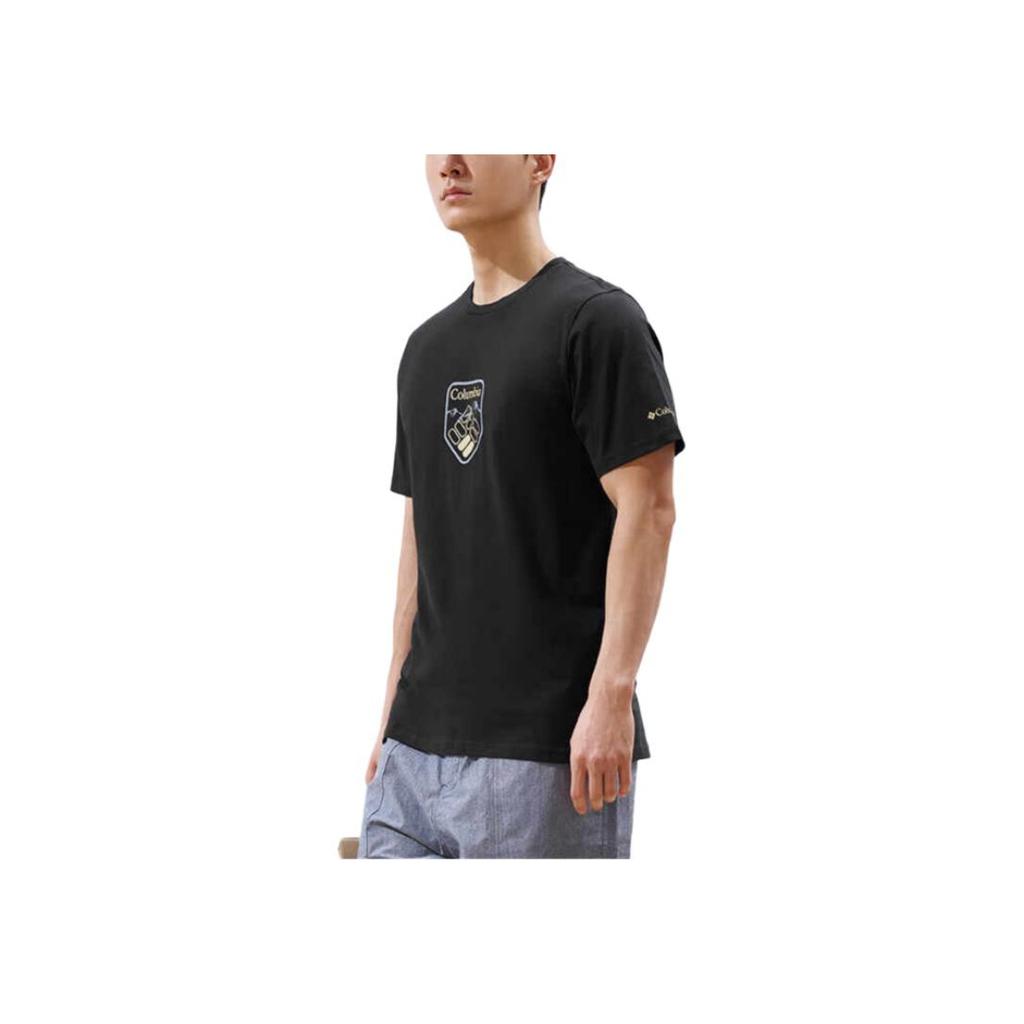Columbia Outdoor Comfortable Pure Cotton Breathable Casual Short Sleeve T-Shirt Men Tops Black AJ0403-008