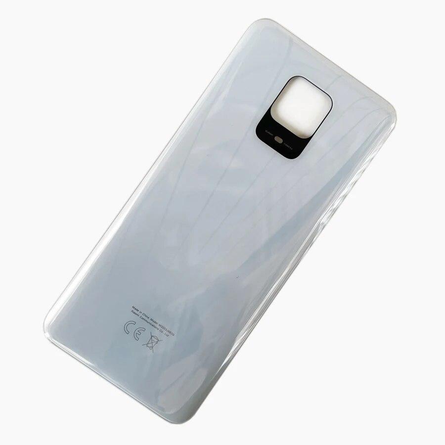 10 stücke Für Xiaomi Redmi Hinweis 9S Batterie Zurück Abdeckung Glas Panel Hinten Tür Hinweis 9 Pro Hinweis 10 Lite gehäuse Kamera Objektiv Ersetzen