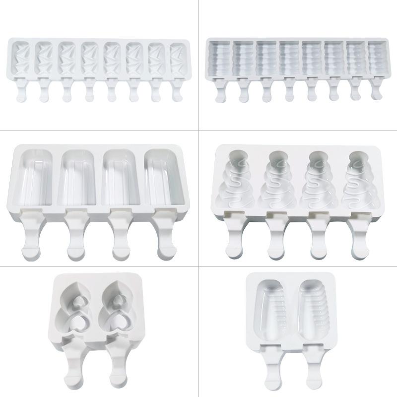 Reusable Silicone Ice Cream Molds DIY Fruit Popsicle Dessert Chocolate Cake Kids Craft Tool