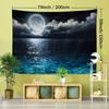 A beautiful lake and moon background tapestry made of polyester fiber suitable for living room bedroom and office.