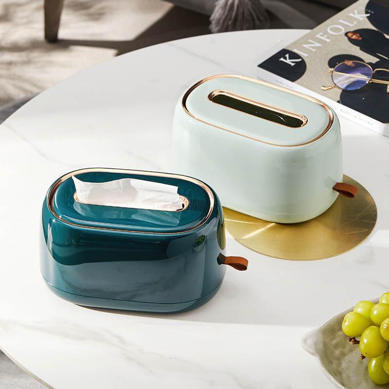 Light Luxury Desktop Spring Tissue Box, Drawer Box, Wall Mounting, Non-perforated Household Living Room Storage
