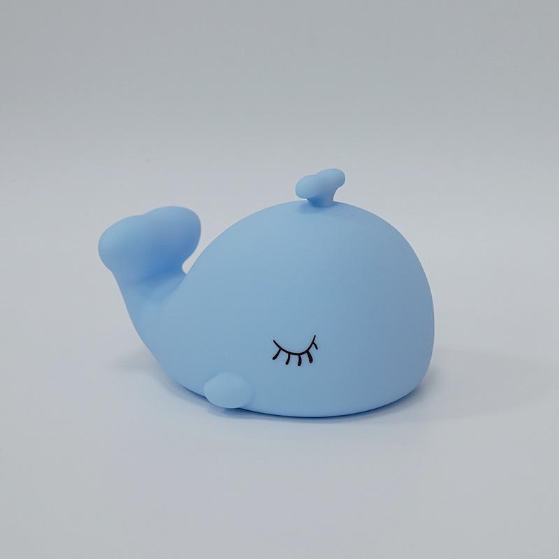 Whale Silicone Night Light: Cute Cross-Border Souvenir for Baby's Bedroom and Bedside