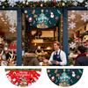 Christmas Banner Half Fan Shaped Seasonal Bunting Flag Decoration Waterproof Christmas Door Flag for Party Photo Classroom
